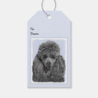 Peinture de caniche Miniature Jouet noir Art origi