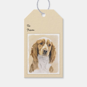 Étiquettes-cadeau Peinture d'espagnol Welsh Springer - Art original