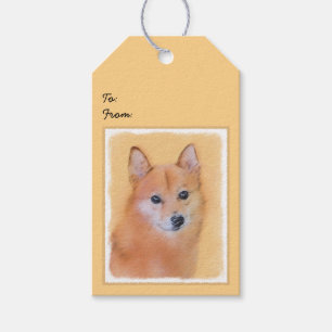 Étiquettes-cadeau Peinture finlandaise Spitz - Jote Original Chien A