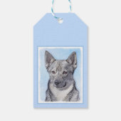 Étiquettes-cadeau Peinture Suédoise Vallhund - Cute Original Chien A (Dos)