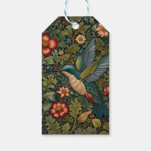 Étiquettes-cadeau peinture vintage d'oiseaux chanteurs