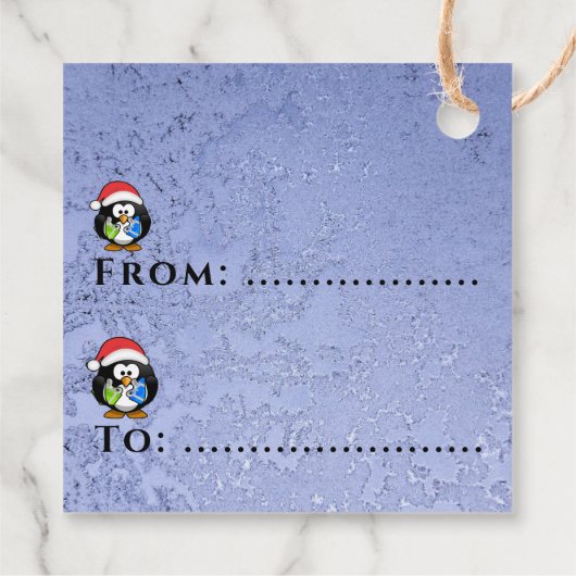 Étiquettes Cadeau Penguin  (Dos)