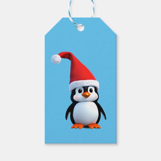 Étiquettes-cadeau Penguin de Noël (Devant)
