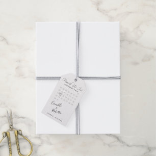 Étiquettes-cadeau Pensez-Nous Dans Calendrier Moderne Minimale Coupl