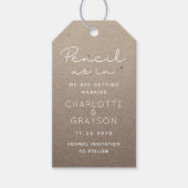 Étiquettes-cadeau Pensez-Nous Dans Enregistrer La Date Mariage Photo (Devant)