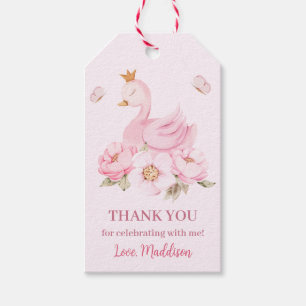Étiquettes-cadeau Peoni Swan Princess Anniversaire Merci Tags cadeau