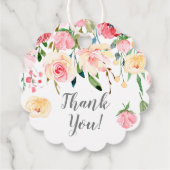 Étiquettes Cadeau Peonies Rose Floral Première sainte communion (Dos)