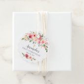 Étiquettes Cadeau Peonies Rose Floral Première sainte communion (En situation)