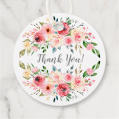 Étiquettes Cadeau Peonies Rose Floral Première sainte communion (Dos)