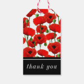 Étiquettes-cadeau Pépites rouges modèle floral (Dos)