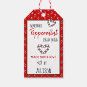 Étiquettes-cadeau 🍭 Peppermenthe Fait Maison Scrub À Sucre Fabriqué (Devant)