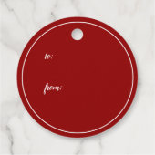 Étiquettes Cadeau Père Noël avec branches de sapin - (Dos)