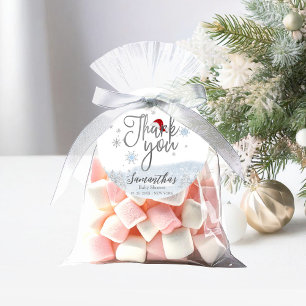 Étiquettes Cadeau Père Noël Baby Noël Baby shower d'hiver Merci