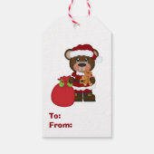 Étiquettes-cadeau Père Noël Bear Holiday (Dos)