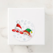 Étiquettes Cadeau Père Noël et Elf Cute et drôle Caractères Pékin (En situation)