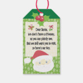 Étiquettes-cadeau Père Noël Fun Christmas Magic Key pour les enfants (Devant)