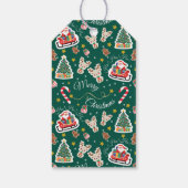 Étiquettes-cadeau Père Noël Joyeux Noël Personnalisé Vert (Dos)