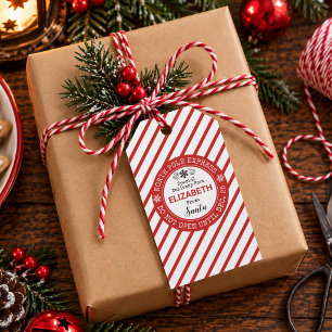 Étiquettes-cadeau Père Noël personnalisé Express du Pôle Nord Noël