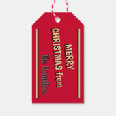 Étiquettes-cadeau Père Noël personnalisée est ici Noël rétro (Dos)