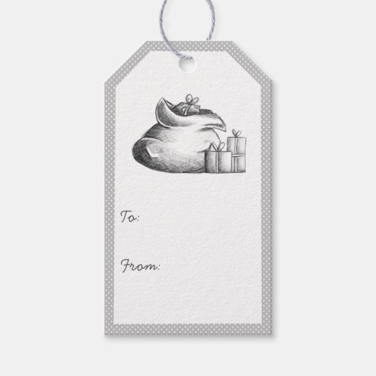 Étiquettes-cadeau Père Noël présente Noël à (Devant)