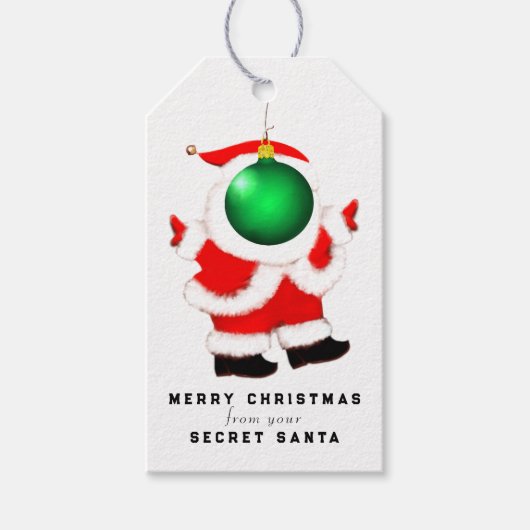 Étiquettes-cadeau Père Noël secrète (Devant)