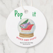 Étiquettes Cadeau Père Noël sled - Pop it When elle popup (Devant)