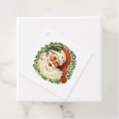 Étiquettes Cadeau Père Noël Vintage classique (En situation)