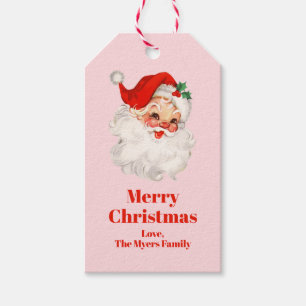 Étiquettes-cadeau Père Noël vintage Noël