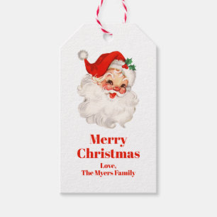 Étiquettes-cadeau Père Noël vintage Noël