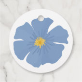 Étiquettes Cadeau Périwinkle Mariage floral de printemps bleu (Dos)