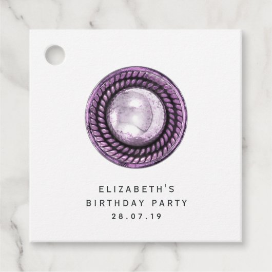 Étiquettes Cadeau Perle et dentelle ornementales (Devant)