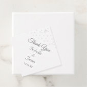 Étiquettes Cadeau Perles chics sur Mariage noir et blanc (En situation)