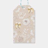 Étiquettes-cadeau Perles et prosecco de mariage (Dos)