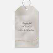 Étiquettes-cadeau Perles White Luxe (Devant)