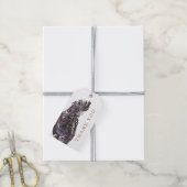 Étiquettes-cadeau Perroquet exotique prune pourpre Merci (Avec de la ficelle)