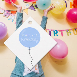 Étiquettes Cadeau Personalised Balloon Party birthday christening 