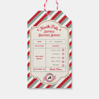 Étiquettes-cadeau Personalised Official North Pole Santa Gift Tags