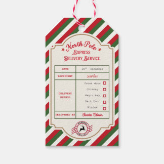 Étiquettes-cadeau Personalised Official North Pole Santa Gift Tags