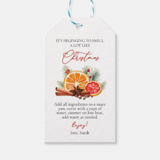 Étiquettes-cadeau Personalized Christmas Potpourri Recipe Gift Tag