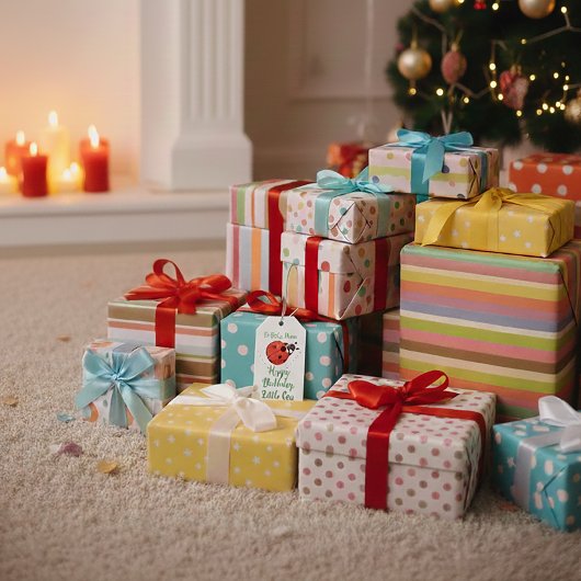 Étiquettes-cadeau Personalized Ladybug Birthday Gift Tag