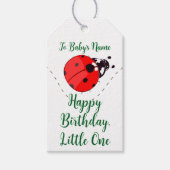 Étiquettes-cadeau Personalized Ladybug Birthday Gift Tag (Devant)