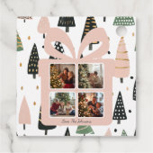 Étiquettes Cadeau Personalized Modern Pink Christmas Gift Box (Dos)