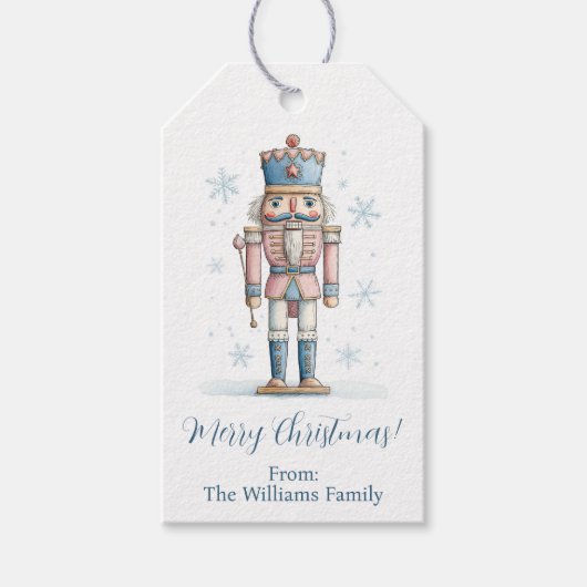 Étiquettes-cadeau Personalized Name Nutcracker Christmas (Devant)