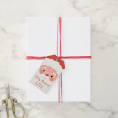 Étiquettes-cadeau Personalized Name Santa Christmas (Avec de la ficelle)