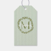 Étiquettes-cadeau Personalized Olive Wreath Monogram  (Devant)