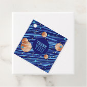 Étiquettes Cadeau Personalized Outer Space Galaxy THANK YOU Birthday (En situation)