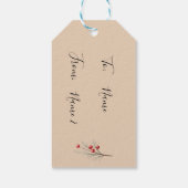 Étiquettes-cadeau Personalized Rustic Christmas Tree (Dos)