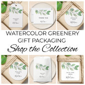 Étiquettes Cadeau Personalized Watercolor Greenery