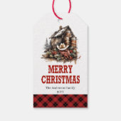 Étiquettes-cadeau Personalized Western Christmas tag custom name (Dos)