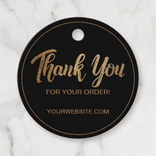 Étiquettes Cadeau Personnalisable "Merci pour votre commande" Faux G